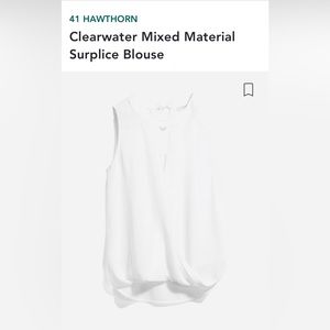 41 HAWTHORN
Clearwater Mixed Material
Surplice Blouse size XL